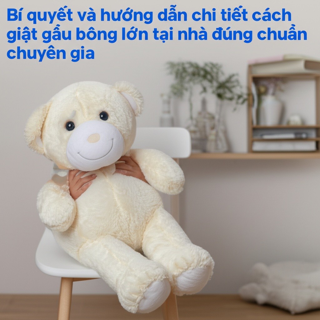 Hình minh họa cho bài viết: Bí quyết và hướng dẫn chi tiết cách giặt gấu bông lớn tại nhà đúng chuẩn chuyên gia