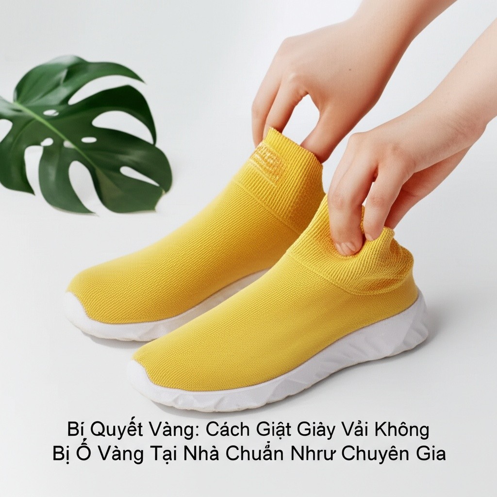 Hình minh họa cho bài viết: Bí Quyết Vàng: Cách Giặt Giày Vải Không Bị Ố Vàng Tại Nhà Chuẩn Như Chuyên Gia
