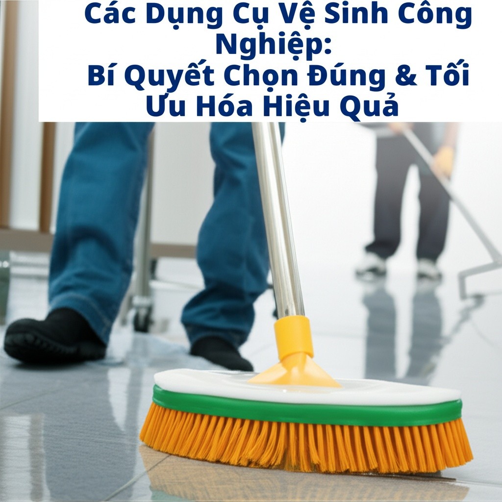 Hình minh họa cho bài viết: Các Dụng Cụ Vệ Sinh Công Nghiệp: Bí Quyết Chọn Đúng & Tối Ưu Hóa Hiệu Quả