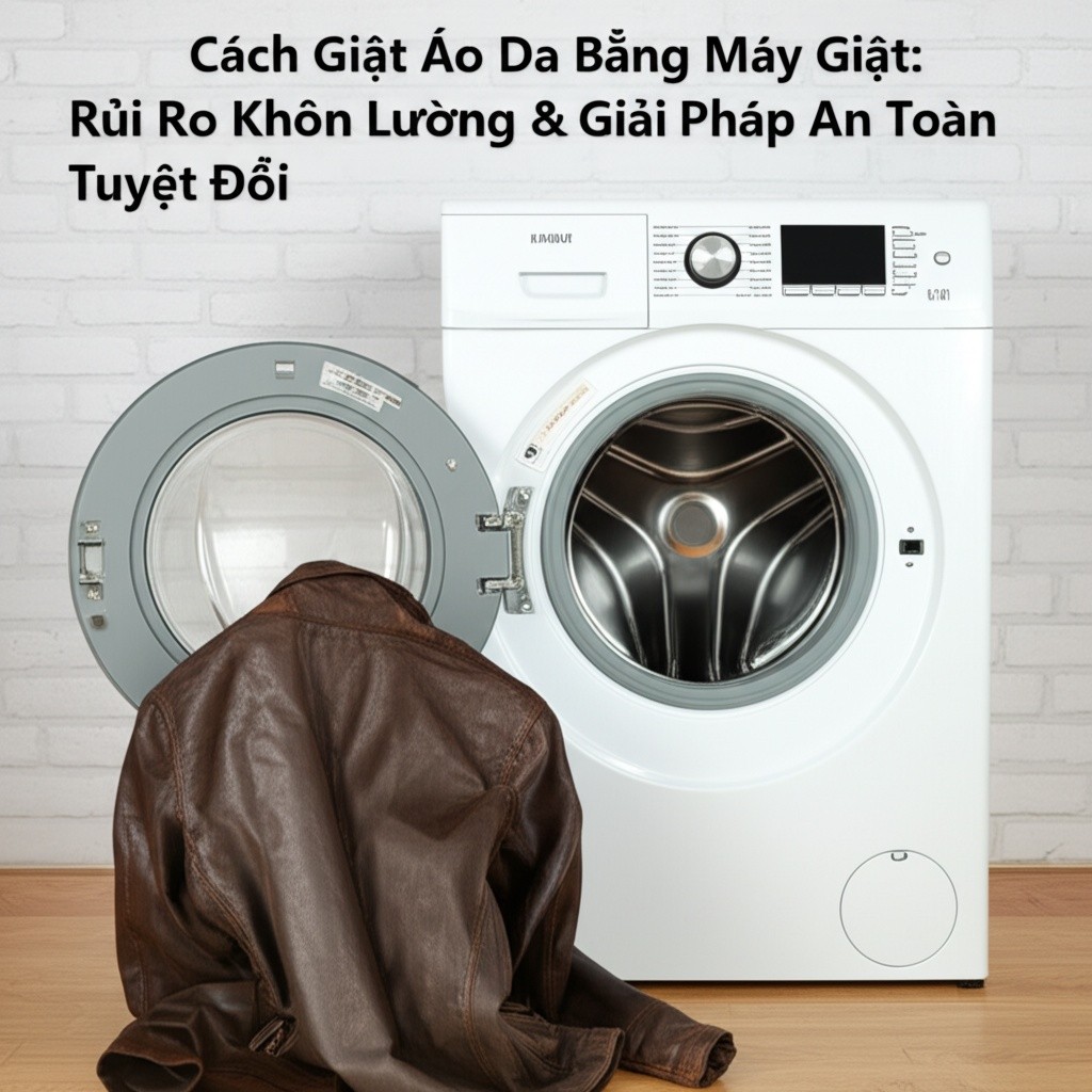 Hình minh họa cho bài viết: Cách Giặt Áo Da Bằng Máy Giặt: Rủi Ro Khôn Lường & Giải Pháp An Toàn Tuyệt Đối