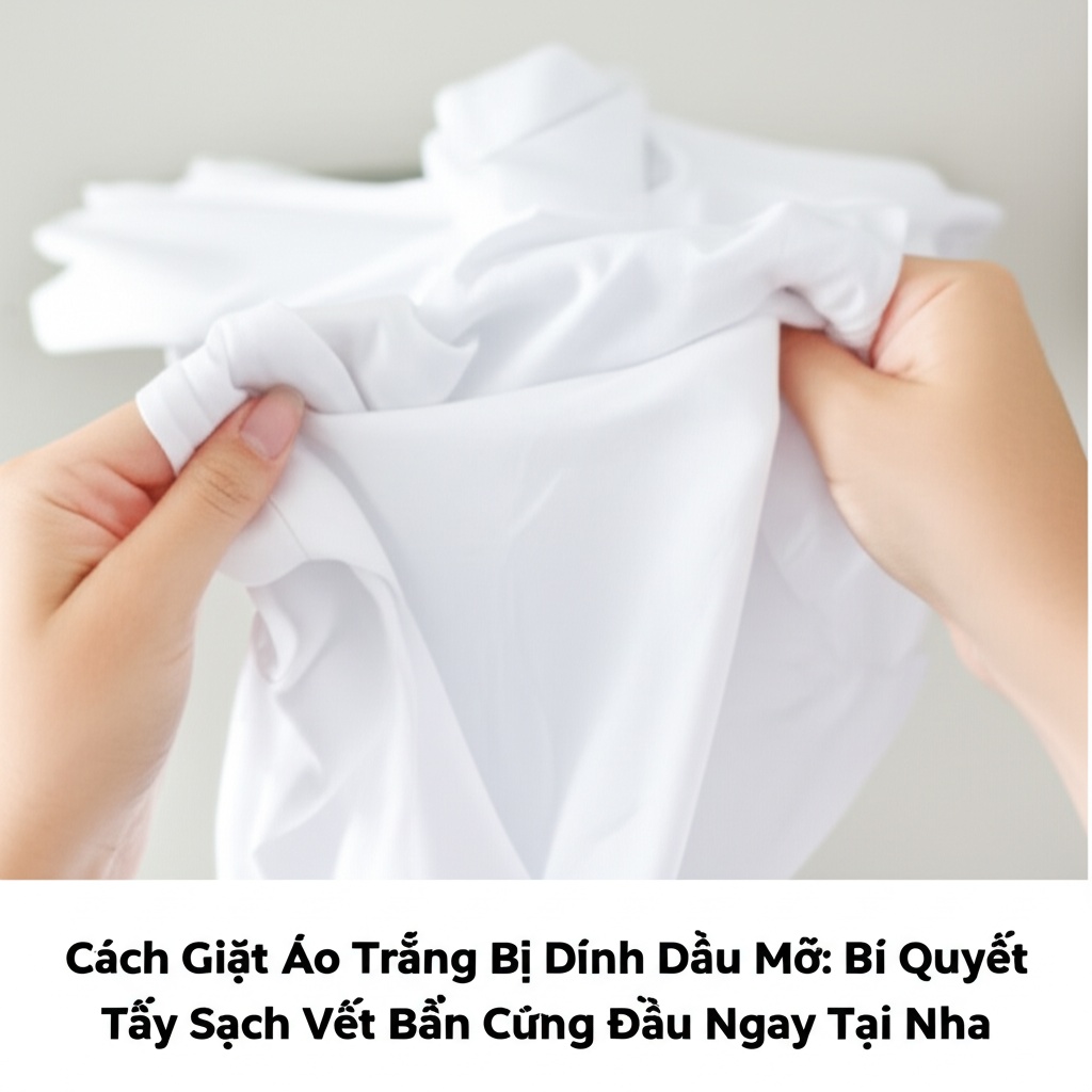 Hình minh họa cho bài viết: Cách Giặt Áo Trắng Bị Dính Dầu Mỡ: Bí Quyết Tẩy Sạch Vết Bẩn Cứng Đầu Ngay Tại Nhà