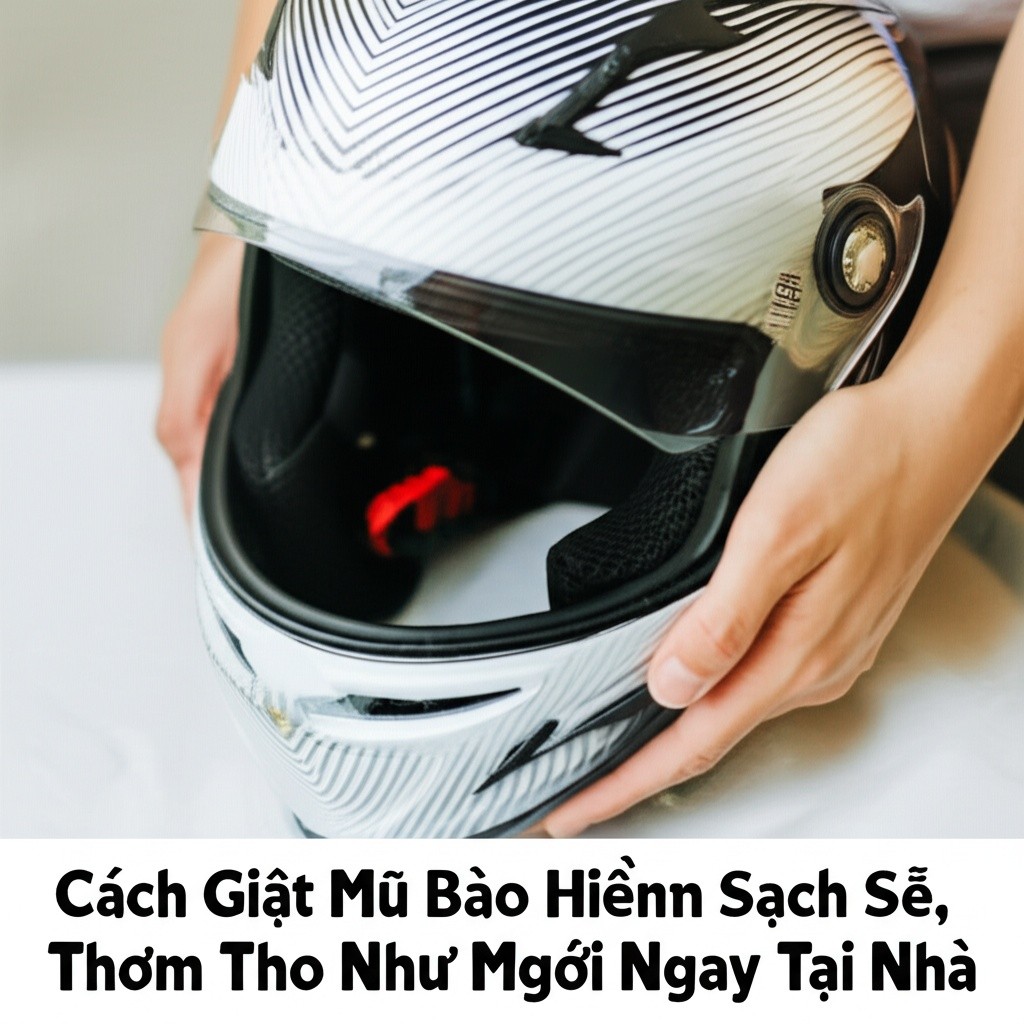 Hình minh họa cho bài viết: Cách Giặt Mũ Bảo Hiểm Sạch Sẽ, Thơm Tho Như Mới Ngay Tại Nhà