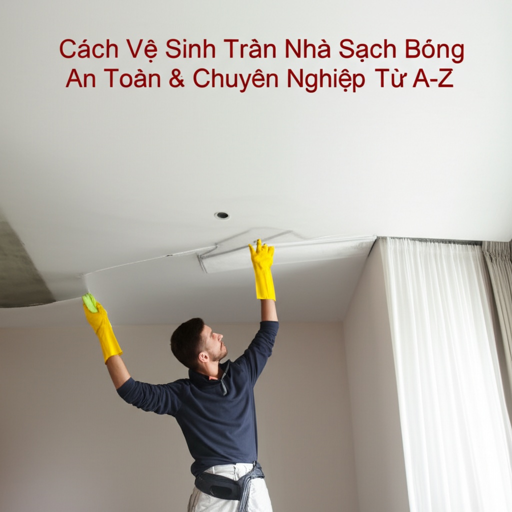 Hình minh họa cho bài viết: Cách Vệ Sinh Trần Nhà Sạch Bóng, An Toàn & Chuyên Nghiệp Từ A-Z