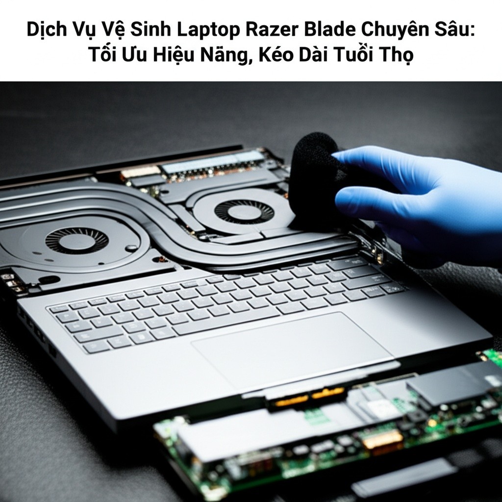 Hình minh họa cho bài viết: Dịch Vụ Vệ Sinh Laptop Razer Blade Chuyên Sâu: Tối Ưu Hiệu Năng, Kéo Dài Tuổi Thọ
