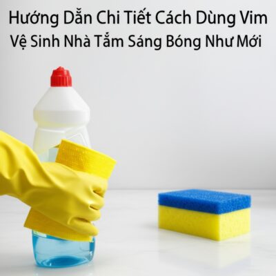 Hướng Dẫn Chi Tiết Cách Dùng Vim Vệ Sinh Nhà Tắm Sáng Bóng Như Mới