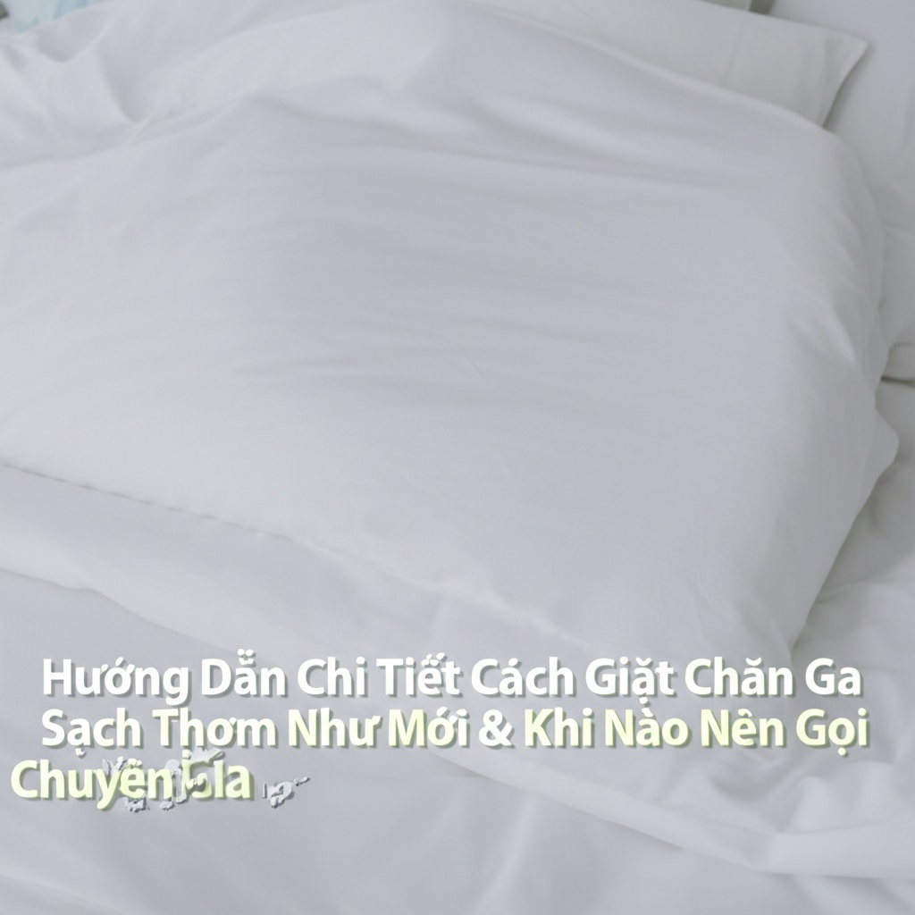 Hình minh họa cho bài viết: Hướng Dẫn Chi Tiết Cách Giặt Chăn Ga Sạch Thơm Như Mới & Khi Nào Nên Gọi Chuyên Gia