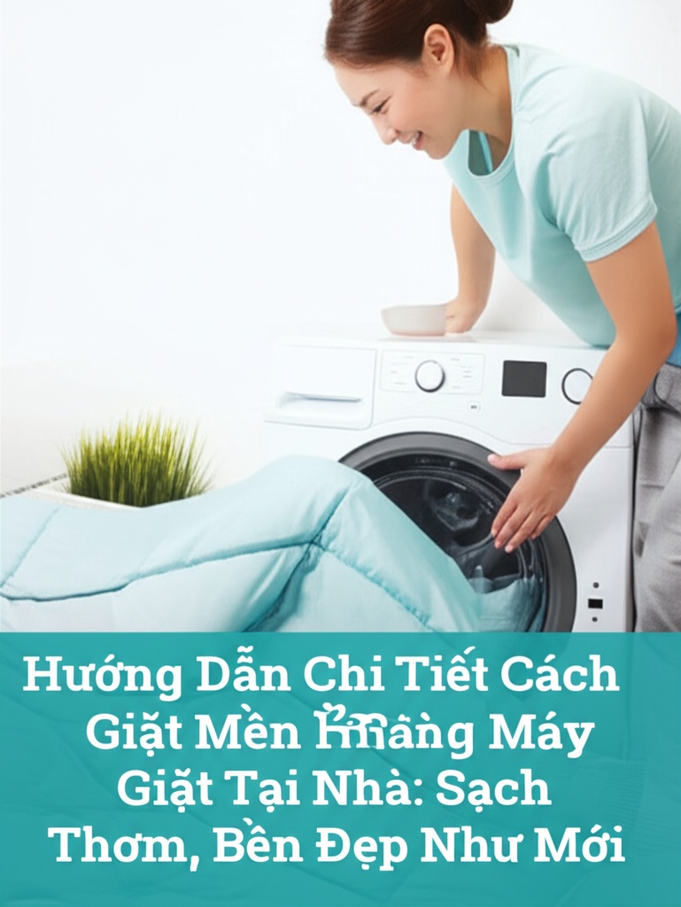 Hình minh họa cho bài viết: Hướng Dẫn Chi Tiết Cách Giặt Mền Bằng Máy Giặt Tại Nhà: Sạch Thơm, Bền Đẹp Như Mới