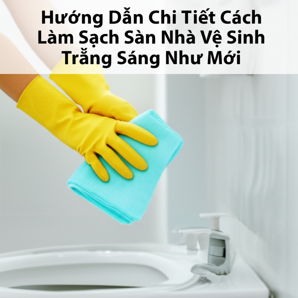 Hình minh họa cho bài viết: Hướng Dẫn Chi Tiết Cách Làm Sạch Sàn Nhà Vệ Sinh Trắng Sáng Như Mới