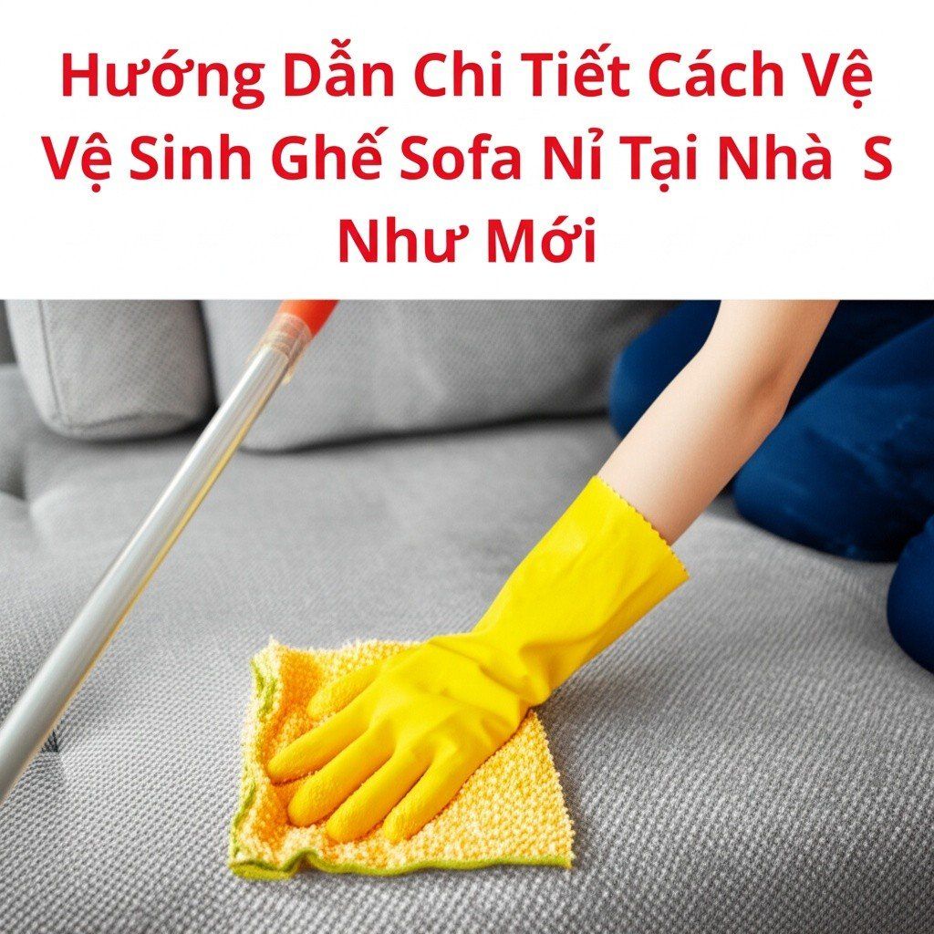 Hình minh họa cho bài viết: Hướng Dẫn Chi Tiết Cách Vệ Sinh Ghế Sofa Nỉ Tại Nhà Sạch Như Mới