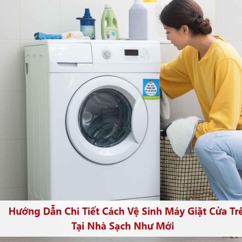 Hình minh họa cho bài viết: Hướng Dẫn Chi Tiết Cách Vệ Sinh Máy Giặt Cửa Trên Tại Nhà Sạch Như Mới