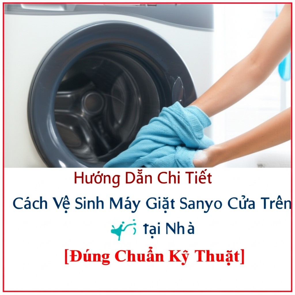 Hình minh họa cho bài viết: Hướng Dẫn Chi Tiết Cách Vệ Sinh Máy Giặt Sanyo Cửa Trên Tại Nhà [Đúng Chuẩn Kỹ Thuật]