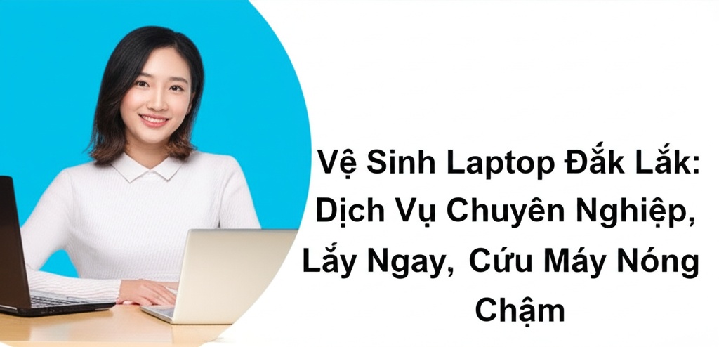 Hình minh họa cho bài viết: Vệ Sinh Laptop Đắk Lắk: Dịch Vụ Chuyên Nghiệp, Lấy Ngay, Cứu Máy Nóng Chậm