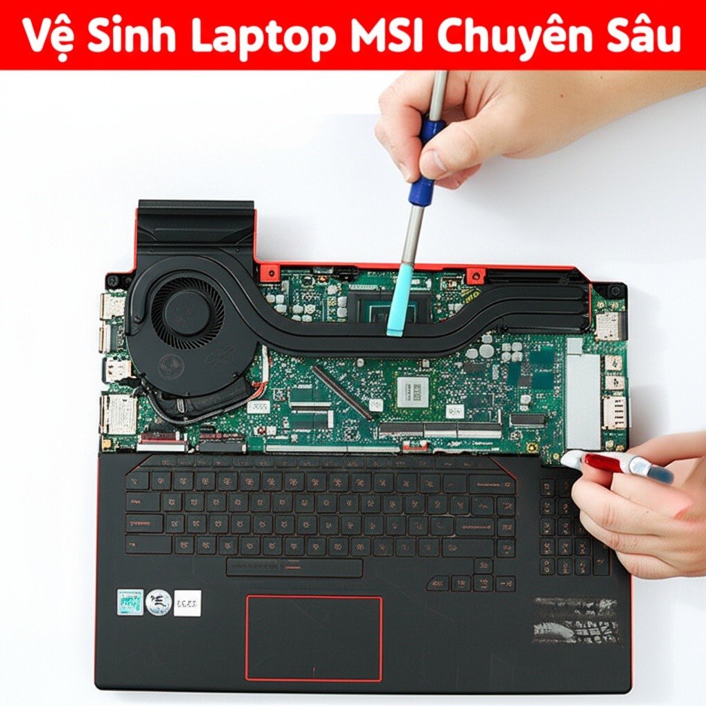 Hình minh họa cho bài viết: Vệ Sinh Laptop MSI Chuyên Sâu: Khôi Phục Sức Mạnh Rồng & Kéo Dài Tuổi Thọ